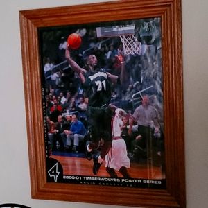 Kg framed poster I got from going to a twolves game back in the day